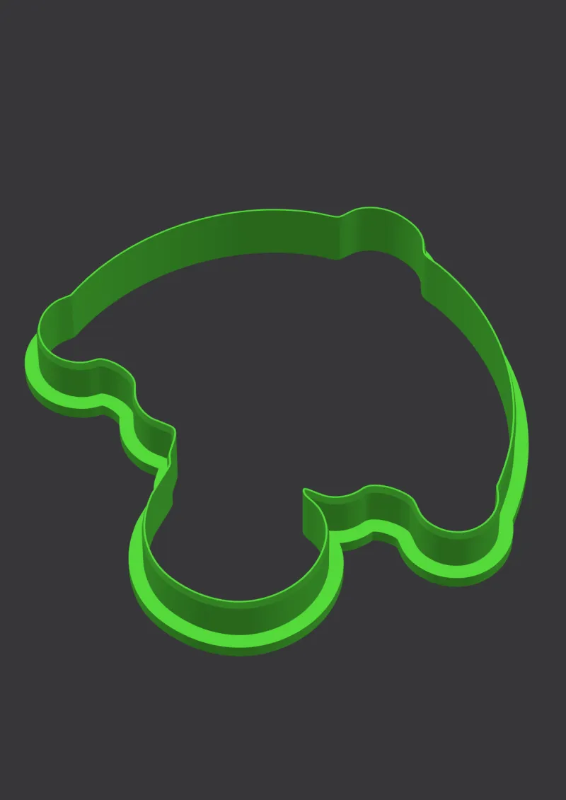 October Rain STL cookie cutter 3D preview