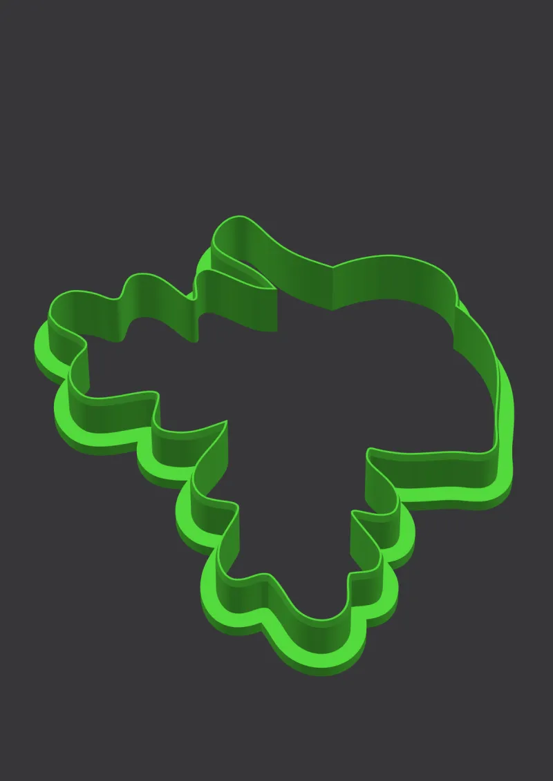 Acorn (AF) STL cookie cutter 3D preview