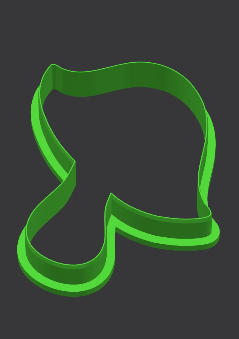 Mushroom (AF) STL cookie cutter 3D preview
