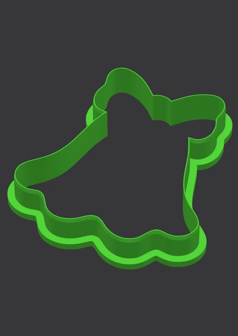 Boo Belle STL cookie cutter 3D preview