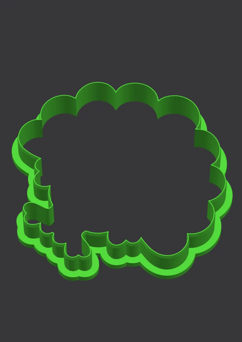 Cheerful Turkey STL cookie cutter 3D preview