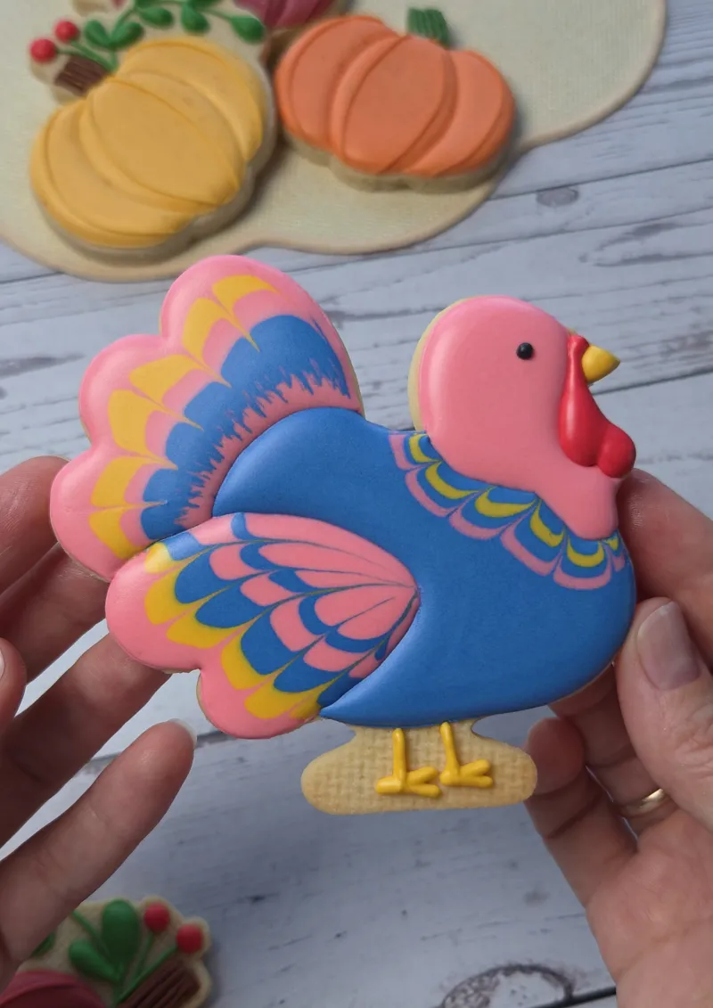 Strutting Turkey decorated cookie