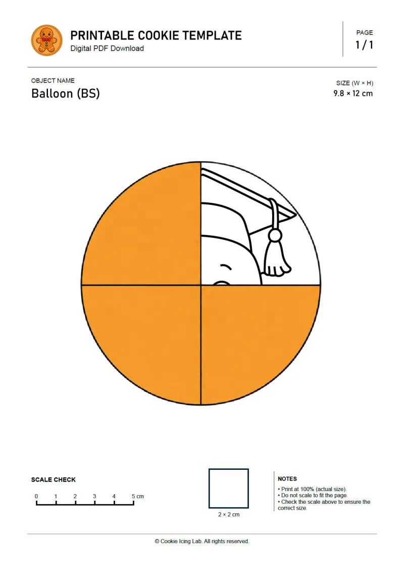 Balloon (BS) printable PDF template preview