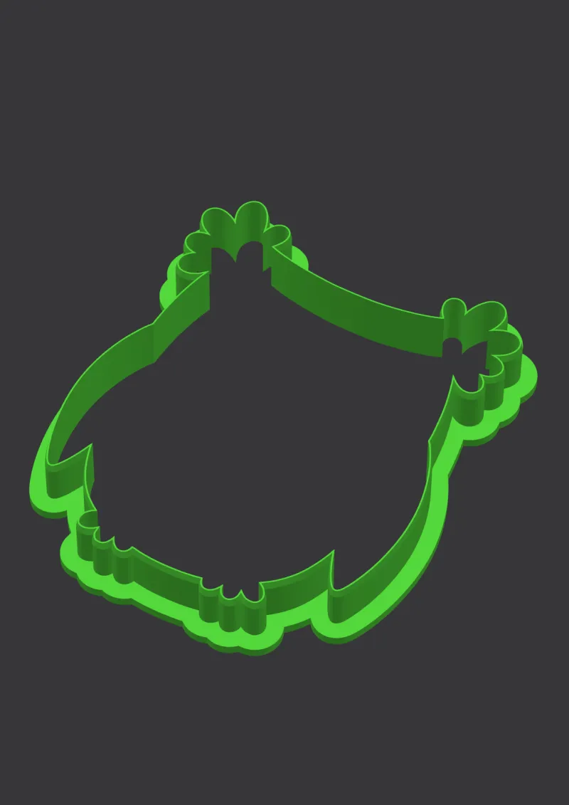 Owl (BS) STL cookie cutter 3D preview