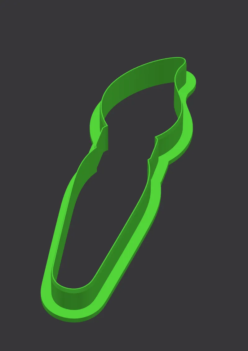Paintbrush (BS) STL cookie cutter 3D preview