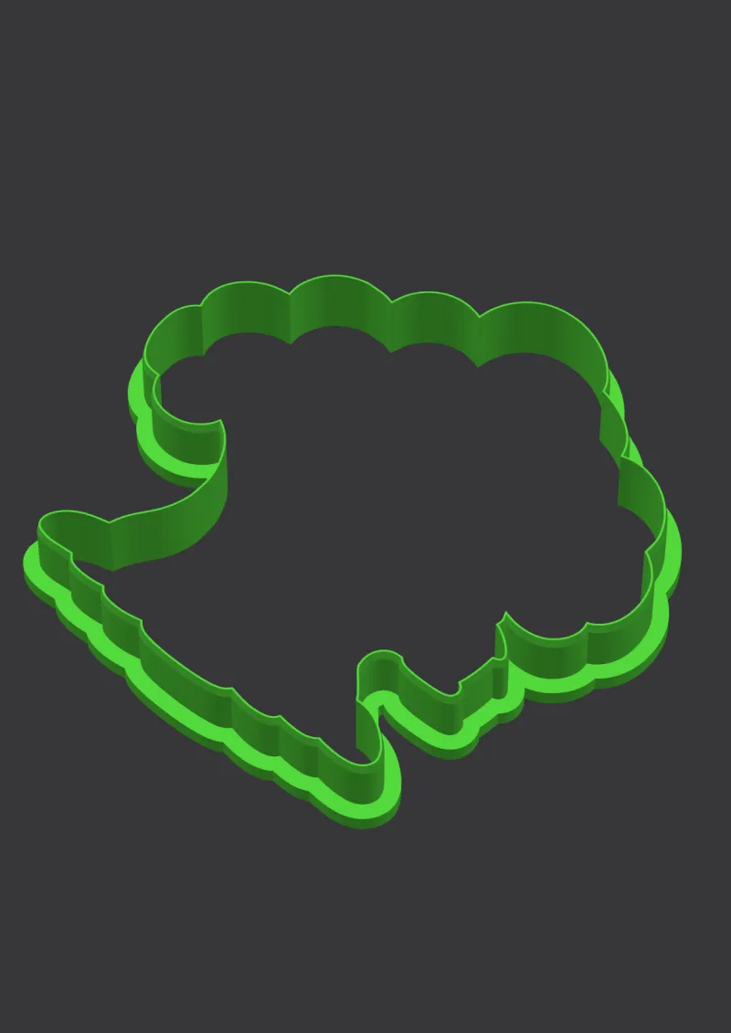 Enchanted Tree STL cookie cutter 3D preview