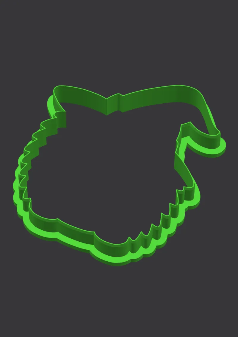 Witchy Hedgehog STL cookie cutter 3D preview