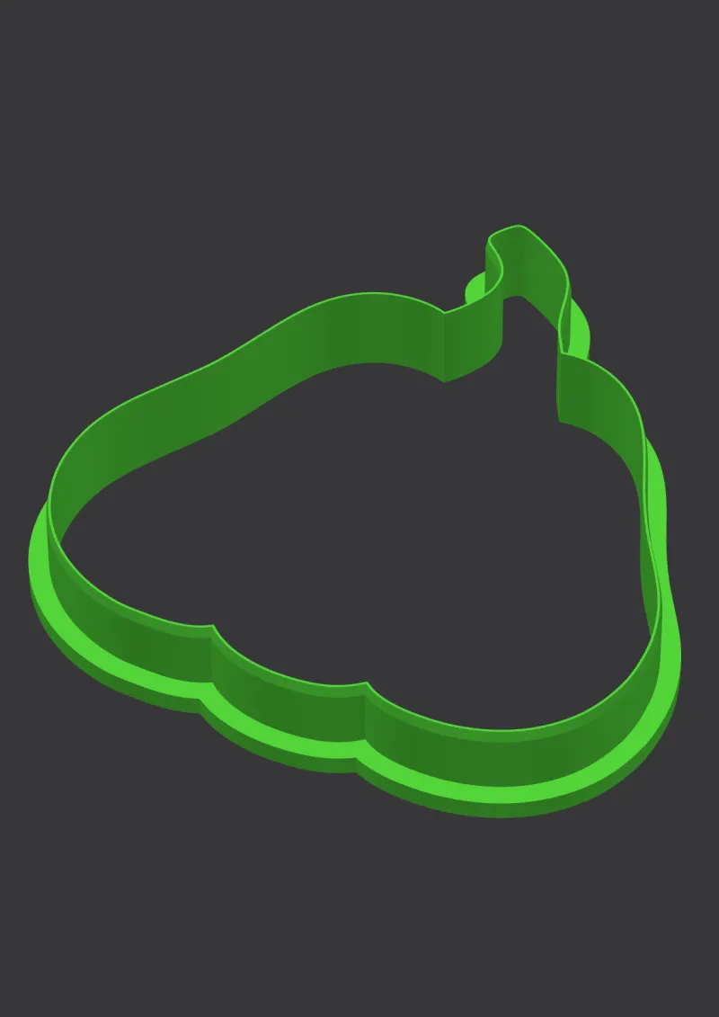 Patchwork Pumpkin STL cookie cutter 3D preview