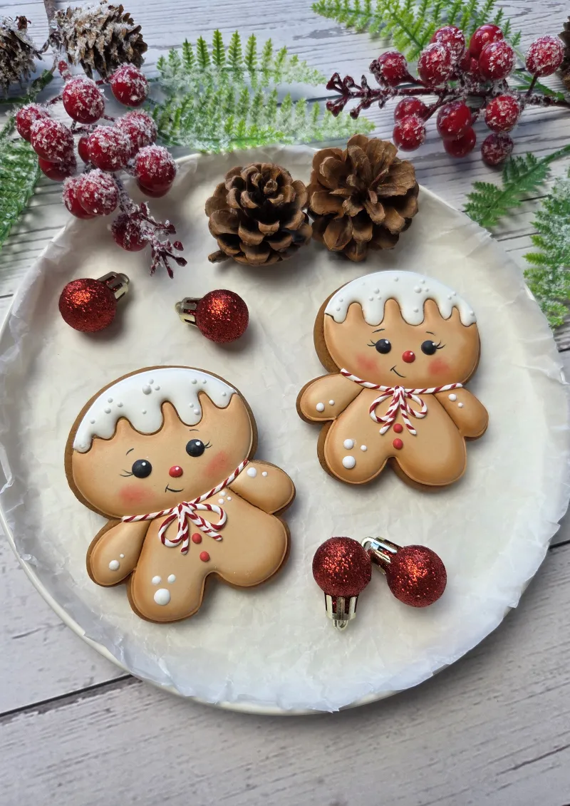 Gingerbread man decorated cookie