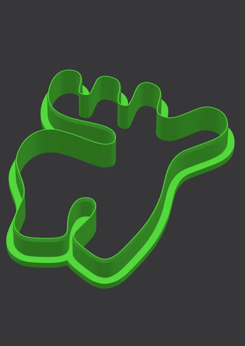 Christmas Reindeer STL cookie cutter 3D preview