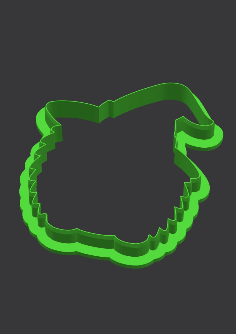 Witchy Hedgehog STL cookie cutter 3D preview