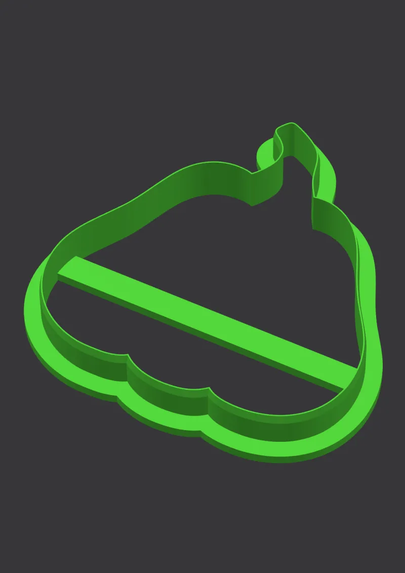 Patchwork Pumpkin STL cookie cutter 3D preview