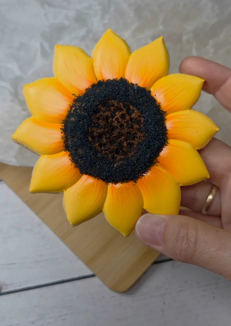 Autumn Sunflower decorated cookie