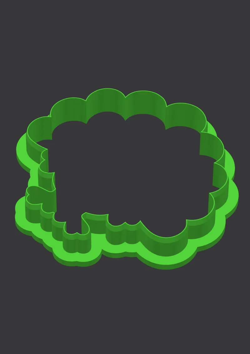 Cheerful Turkey STL cookie cutter 3D preview