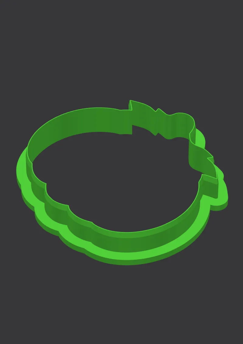 Autumn Pumpkin STL cookie cutter 3D preview