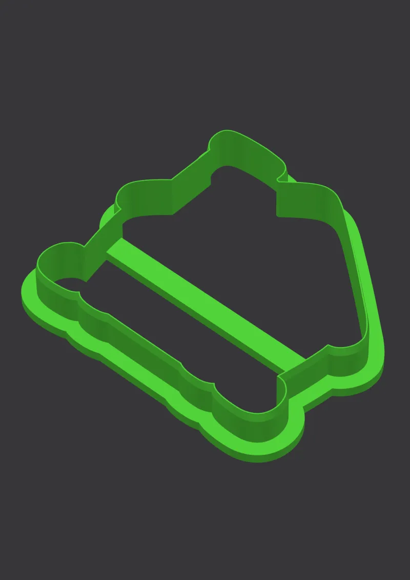 Gingerbread House STL cookie cutter 3D preview