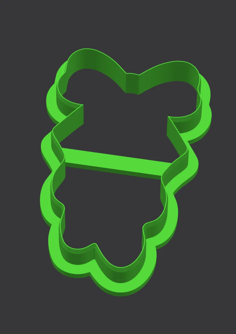 Christmas Lights Bow STL cookie cutter 3D preview