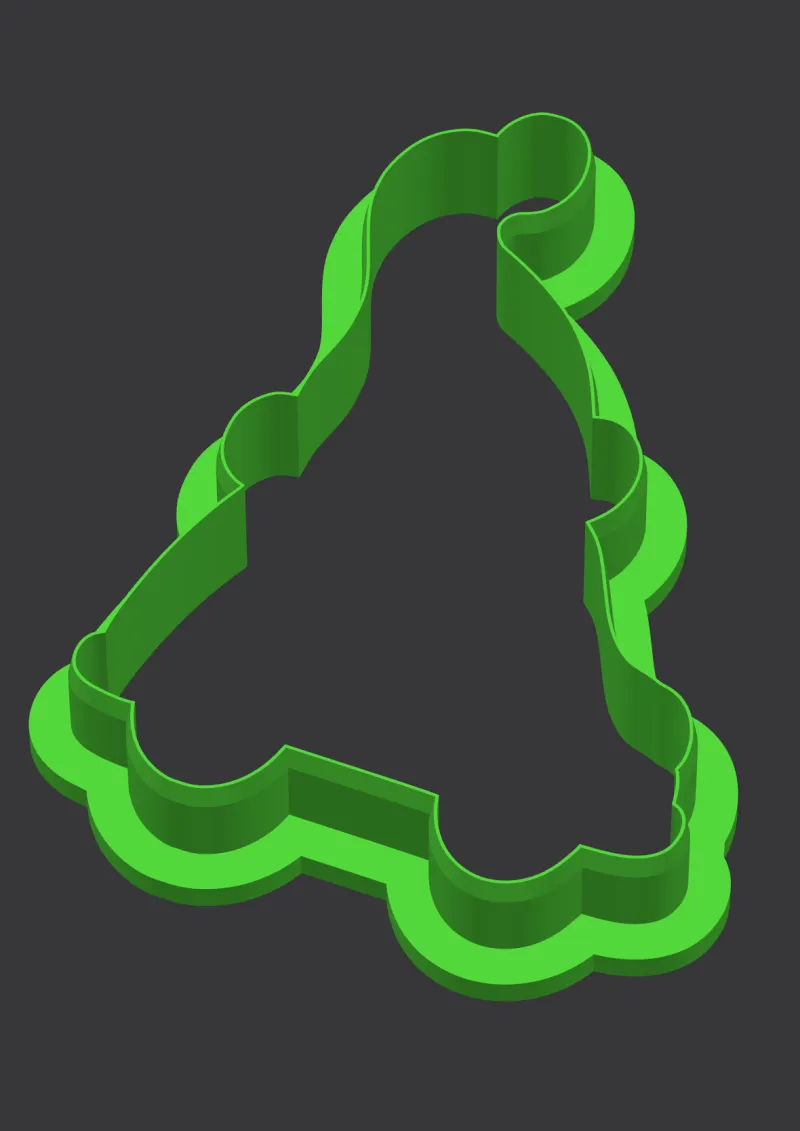 Christmas Ride STL cookie cutter 3D preview