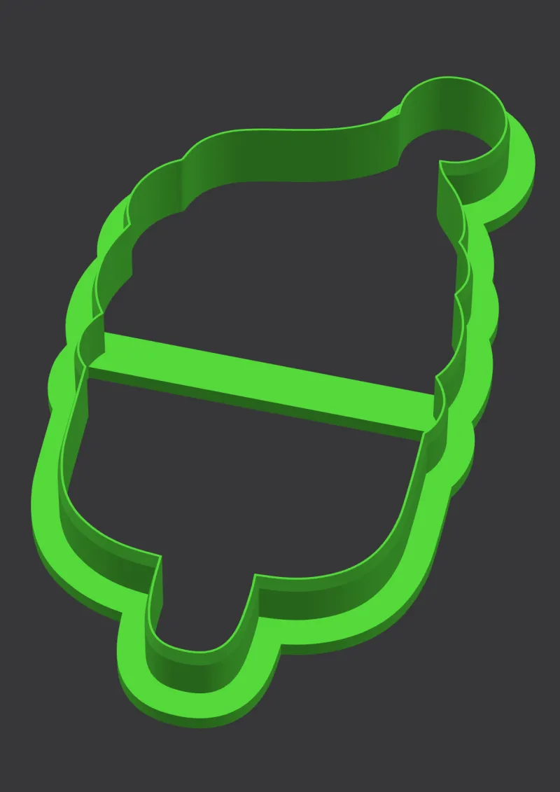Penguin Pop STL cookie cutter 3D preview