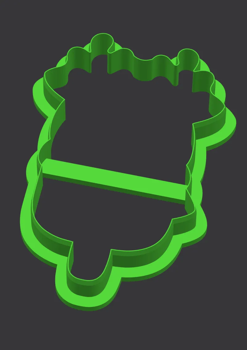 Reindeer Pop STL cookie cutter 3D preview