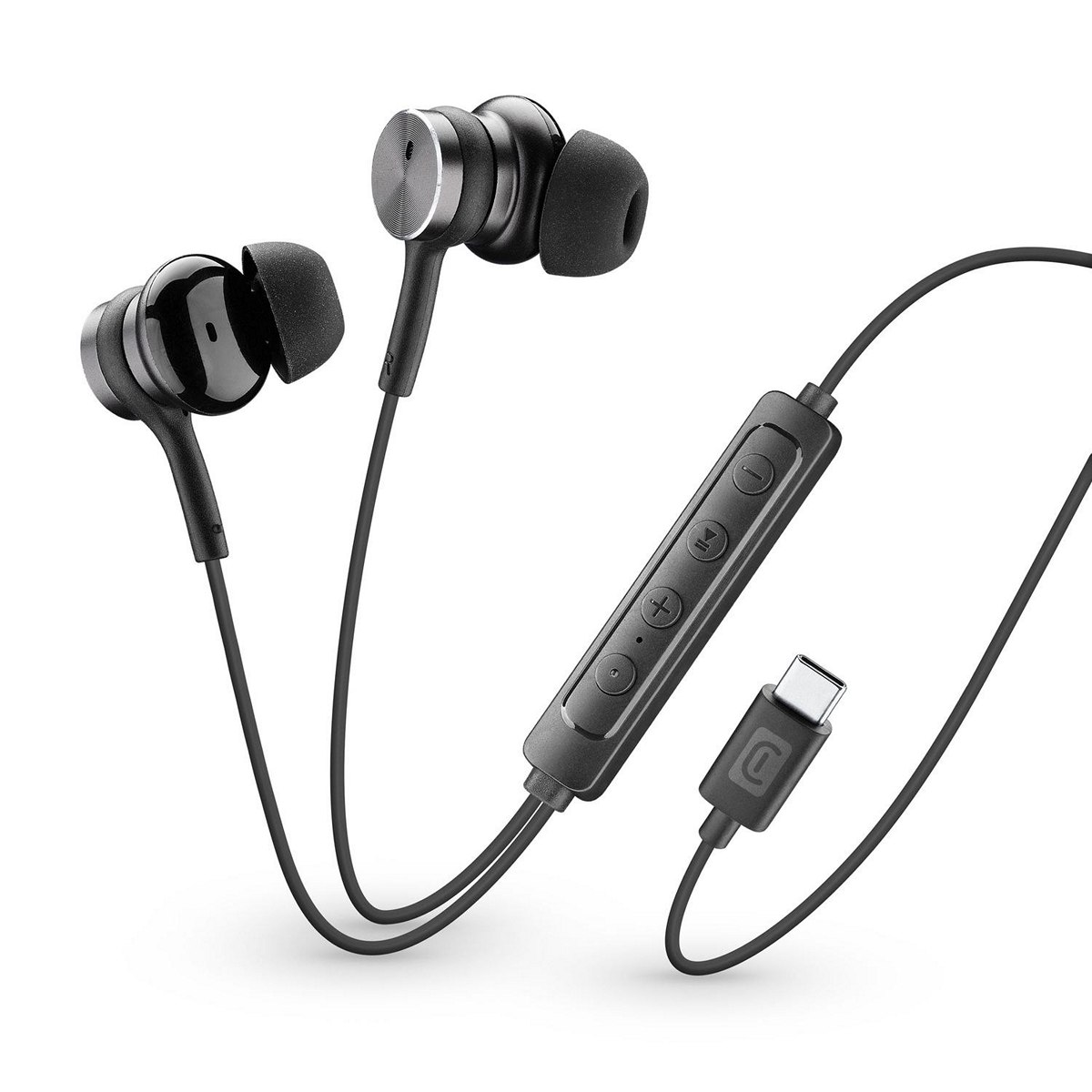 Слушалки тапи VIPER ANC USB-C микрофон черни