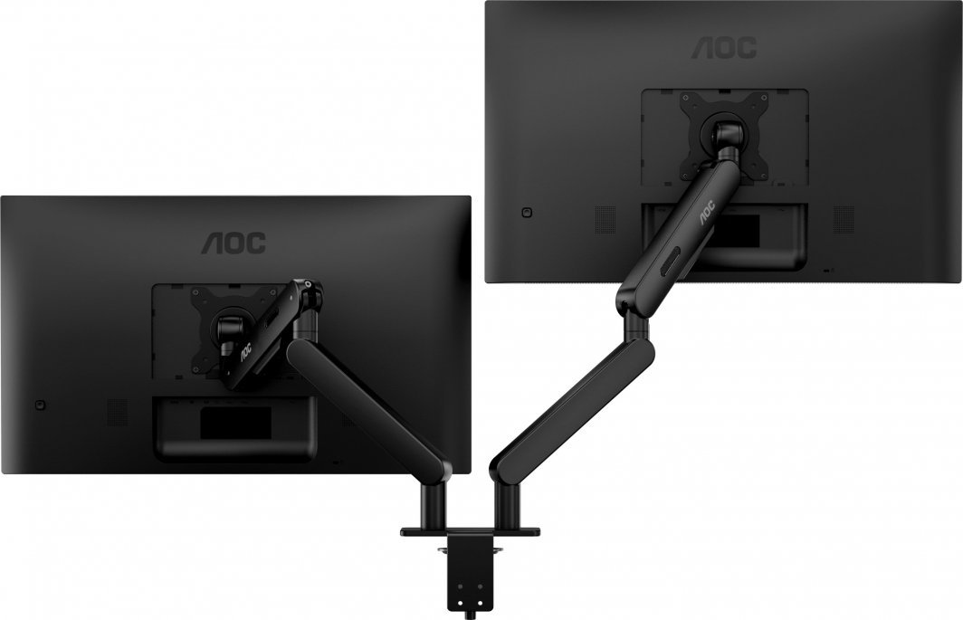 AOC Dual Monitor Desk Mount, For 2 Monitors, 17" - 34" - Thumbnail 7