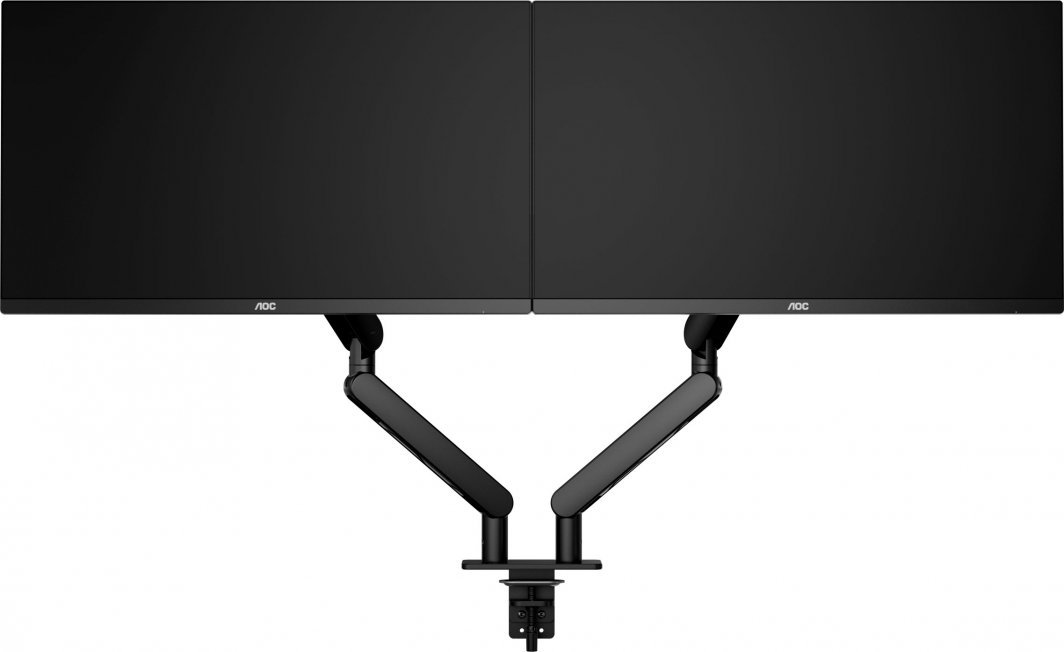 AOC Dual Monitor Desk Mount, For 2 Monitors, 17" - 34" - Thumbnail 9