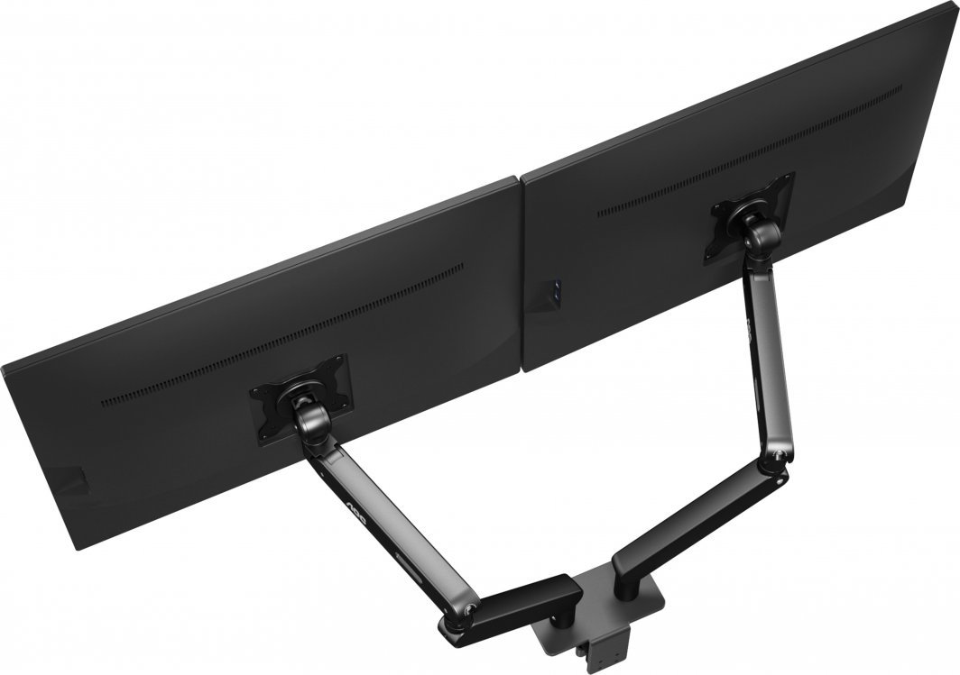 AOC Dual Monitor Desk Mount, For 2 Monitors, 17" - 34" - Thumbnail 3