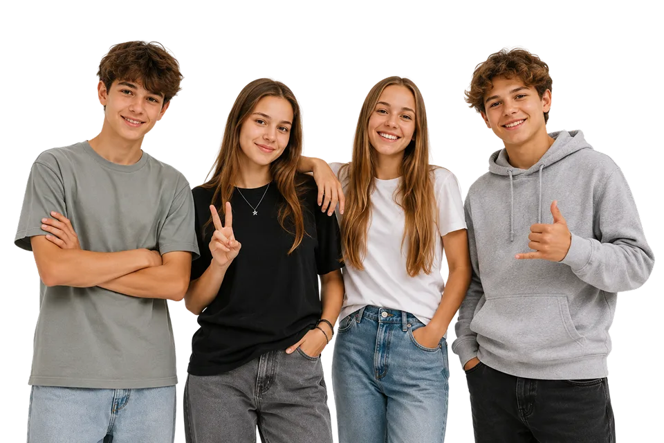 Four teenage participants
