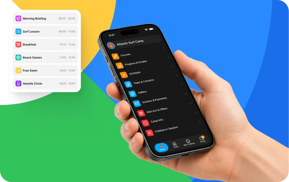 Session Console dashboard on a phone in hand