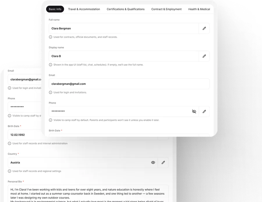 Sensitive fields classified in a form