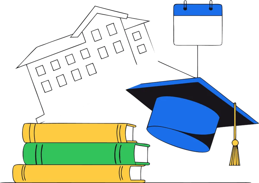 University and pre-college programs illustration