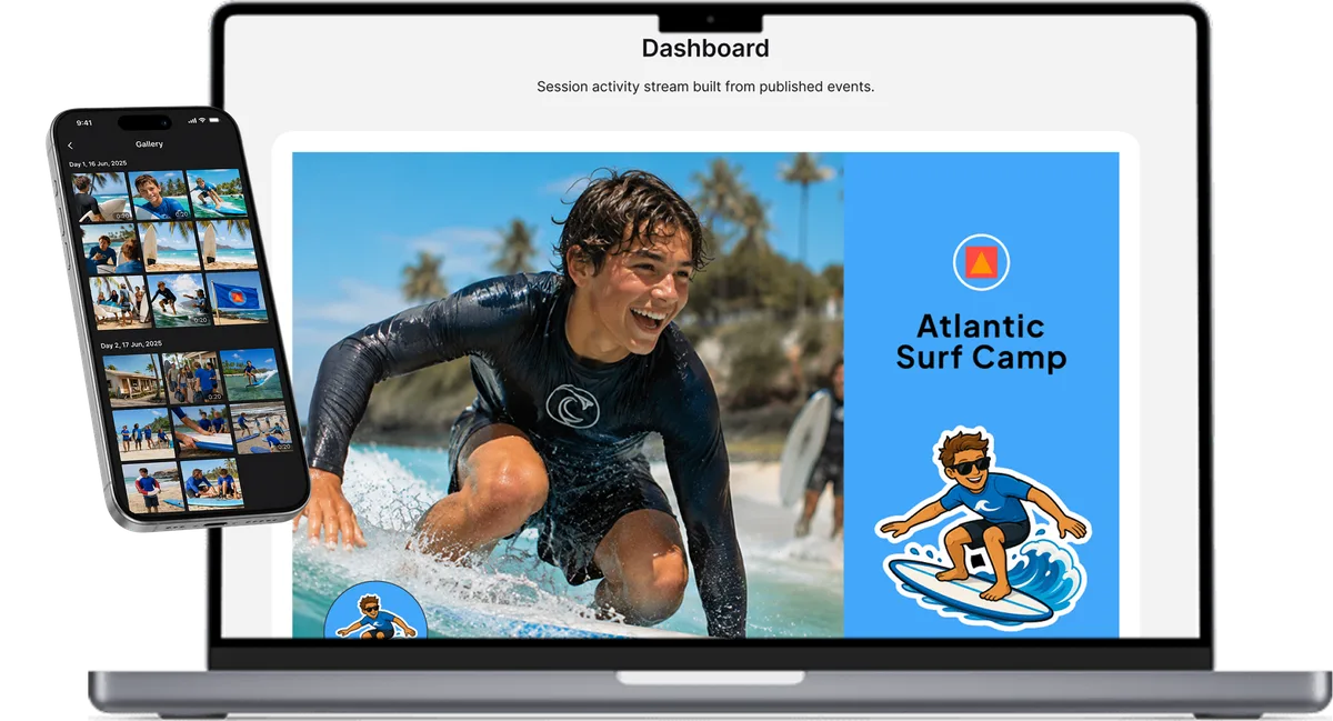 Explorer app on web and mobile - participant program and gallery