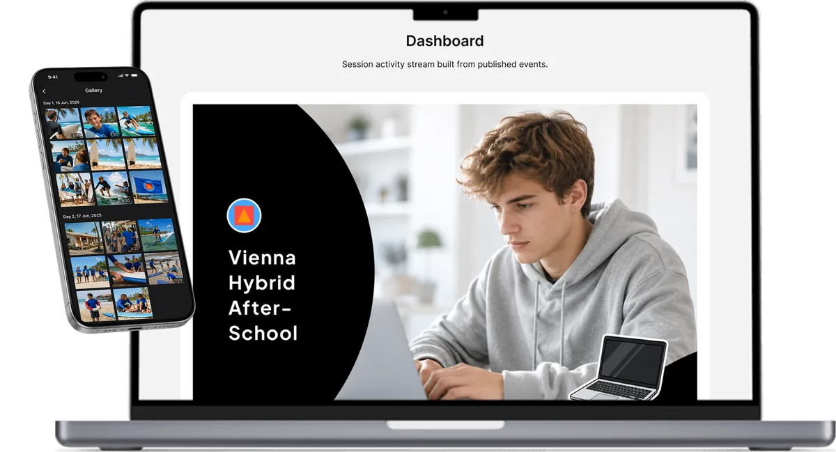 Family app on web and mobile - schedules, payments and updates