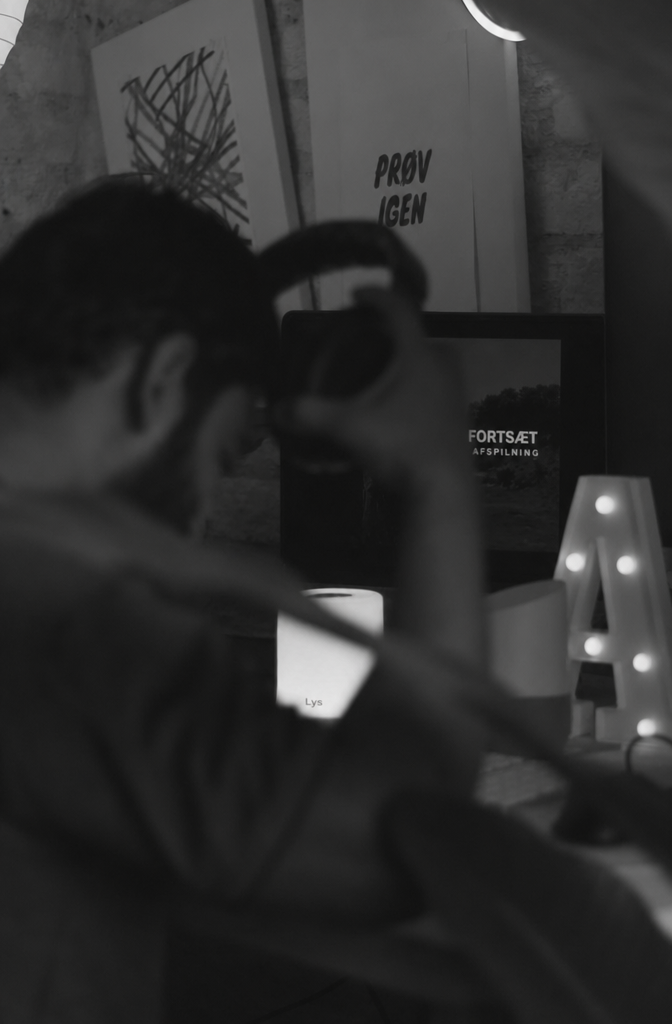 Creative Work Session in Moody Lighting