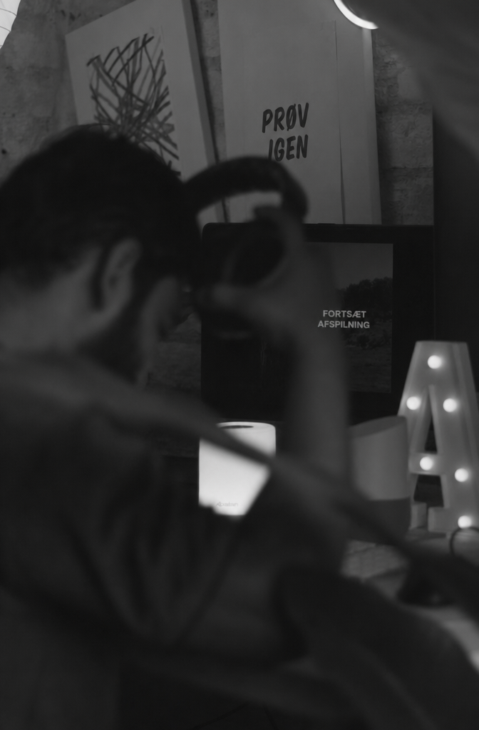Creative Work Session in Moody Lighting