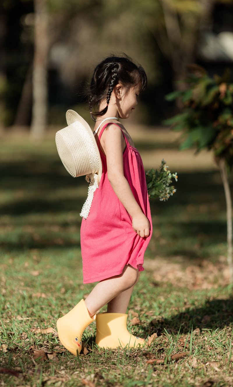 Cute Child in Pink Dress Outdoors in Kon Tum · Free Stock Photo