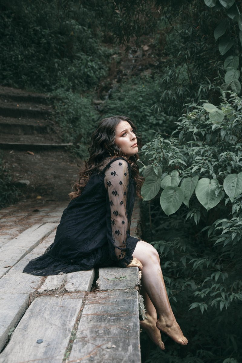 Sad Woman in Black Dress · Free Stock Photo