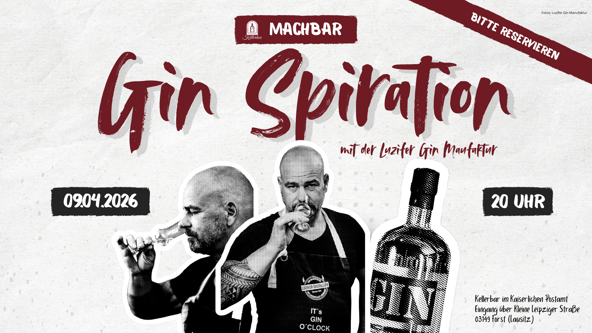 Gin Spiration – Ginverkostung mit der Luzifer Gin Manufaktur