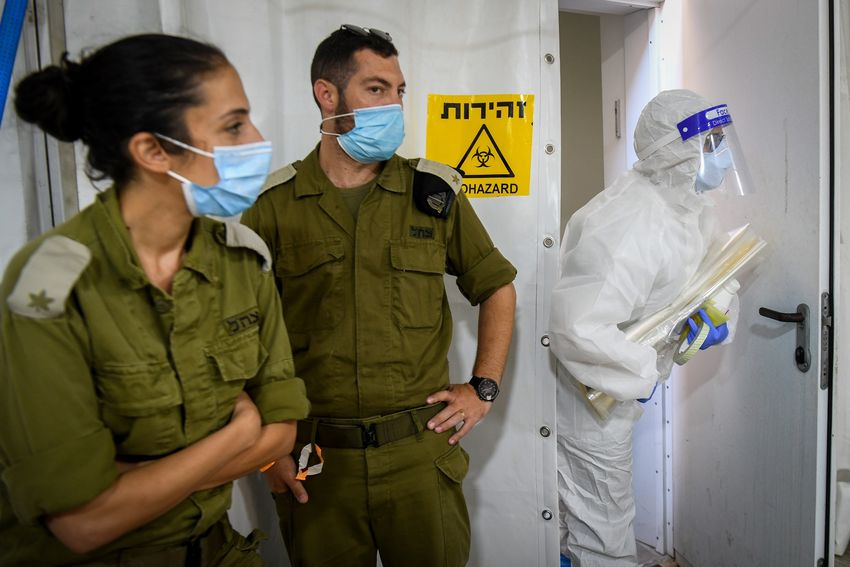 1573  حالة كورونا بين صفوف جيش الاحتلال خلال ال24 ساعه الاخيرة