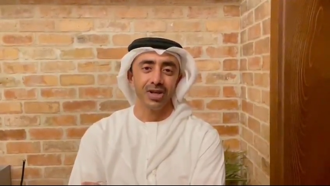 عبدالله بن زايد يودع وزير الخارجية المنتهية ولايته جابي أشكنازي