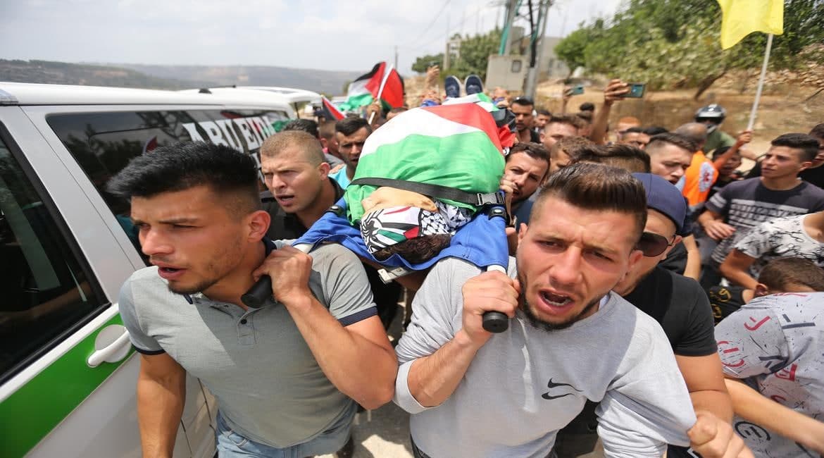 صور تشييع جُثمان الطفل الشهيد محمد منير التميمي في رام الله