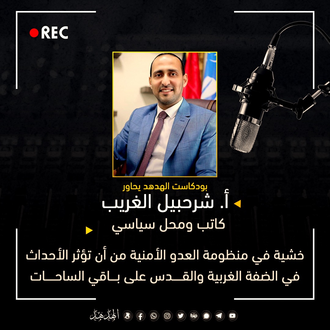 بودكاست: منظومة العدو الأمنية تخشى من تأثير الأحداث الحالية