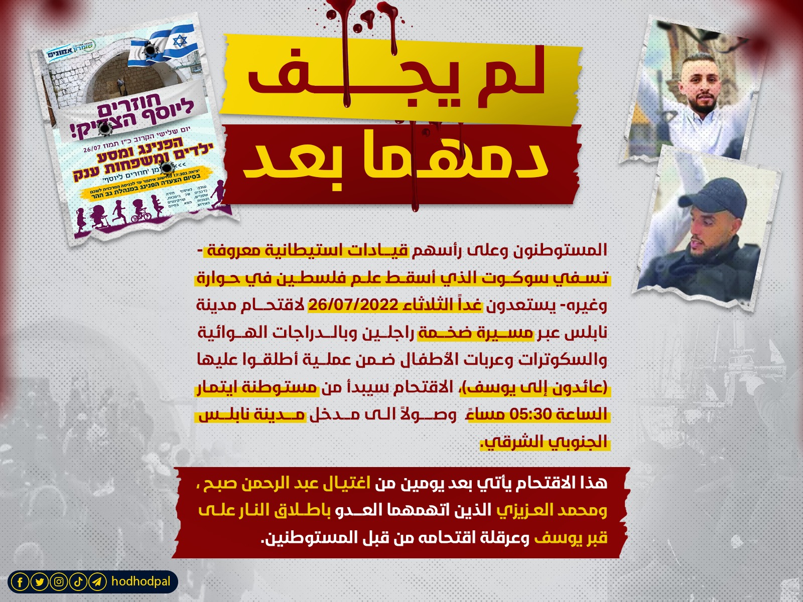 المستوطنون يستعدون لاقتحام نابلس عبر مسيرة "عائدون إلى يوسف"