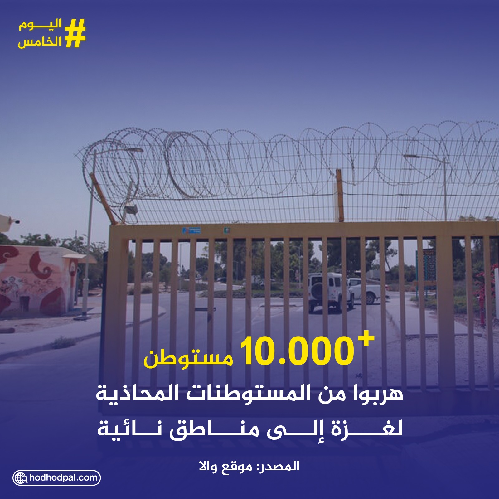 أكثر من 10000 مستوطن هربوا من الغلاف