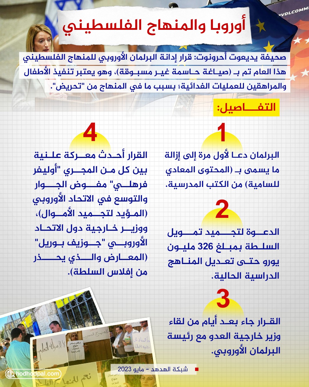 أوروبا والمنهاج الفلسطيني