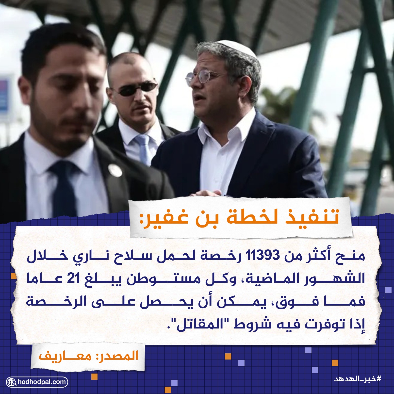 تنفيذًا لخطة "بن غفير"
