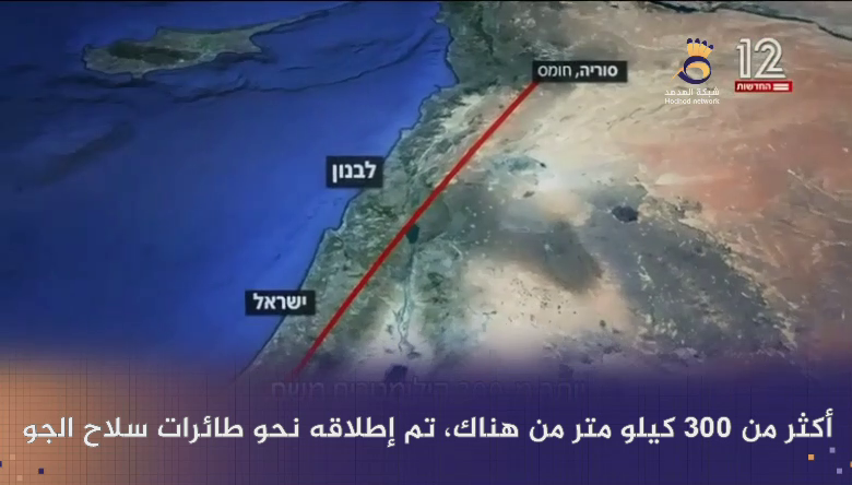 #شاهد: صـاروخ سوري مضاد للطائرات يصل مداه 300كم يسقط في شمال النقب