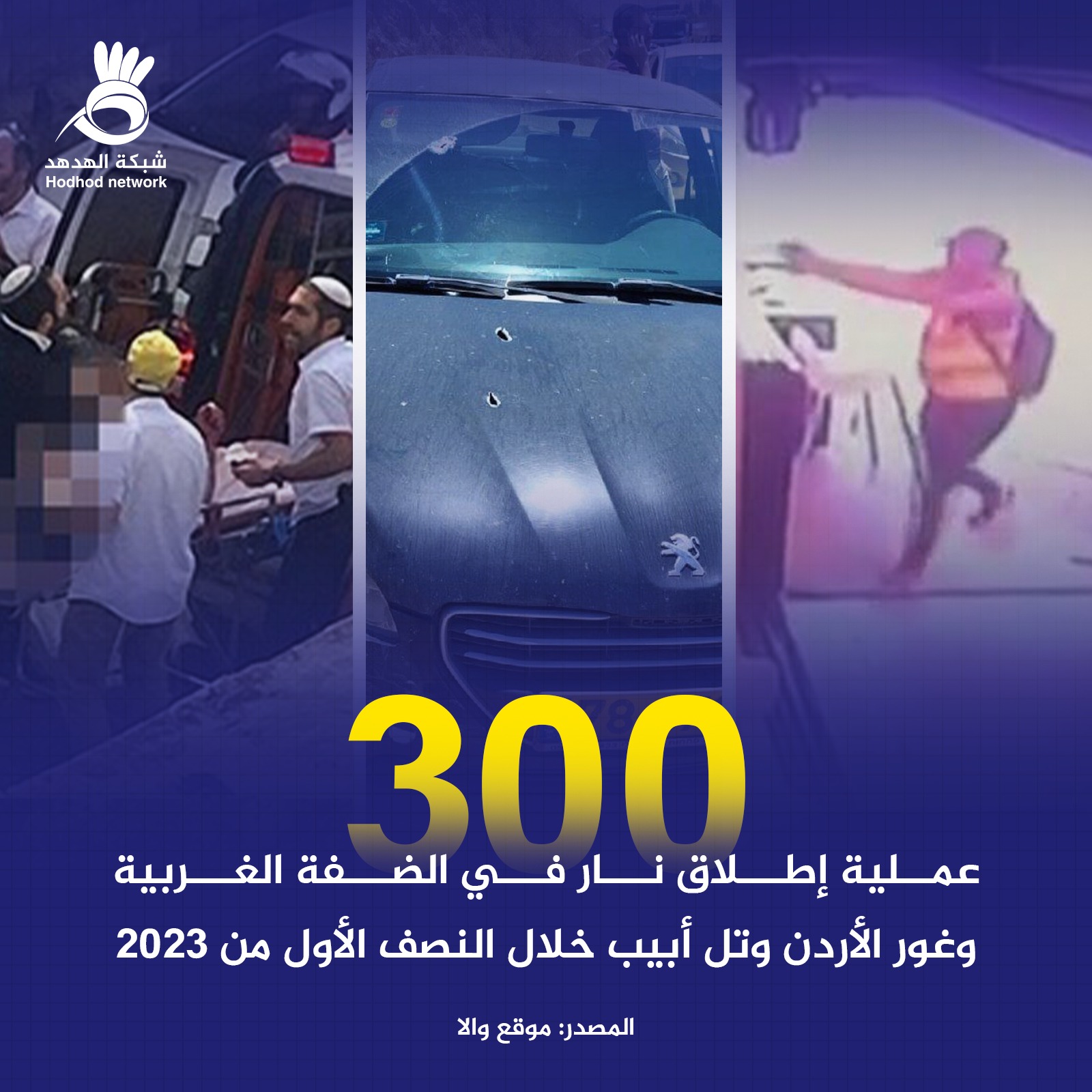 300 عملية إطلاق نار