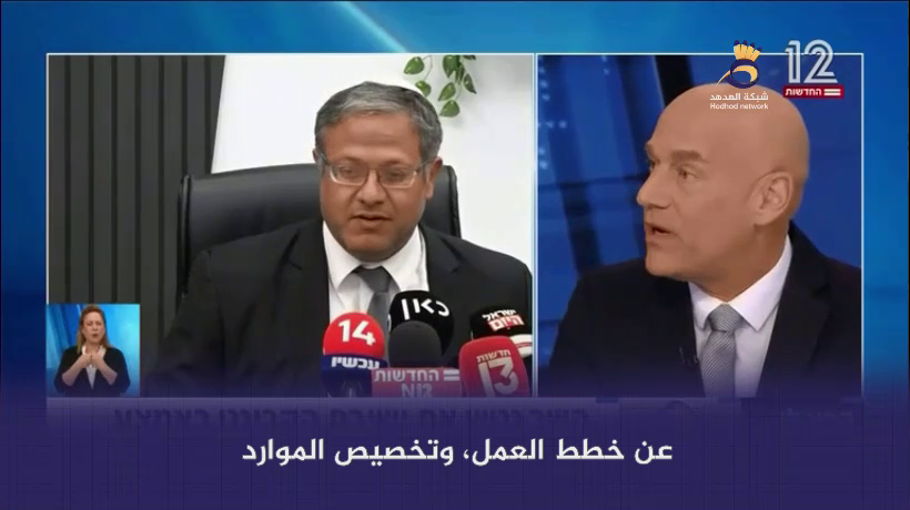 #شاهد: "بن غفير" غادر جلسة لمناقشة الجريمة بين فلسطينيي 1948 لإجراء مقابلات إعلامية